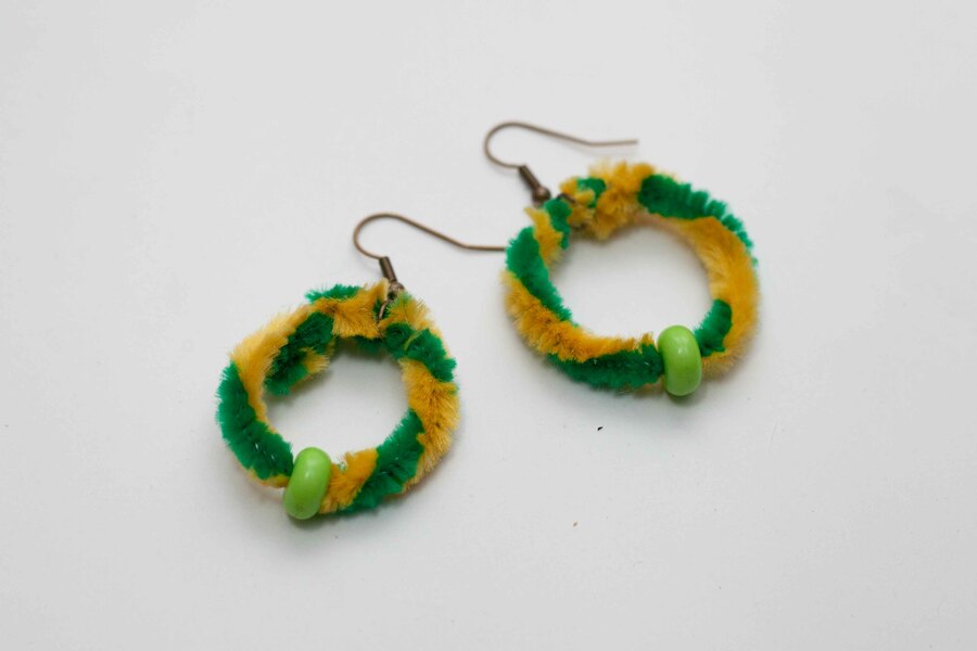 Green and yellow beaded